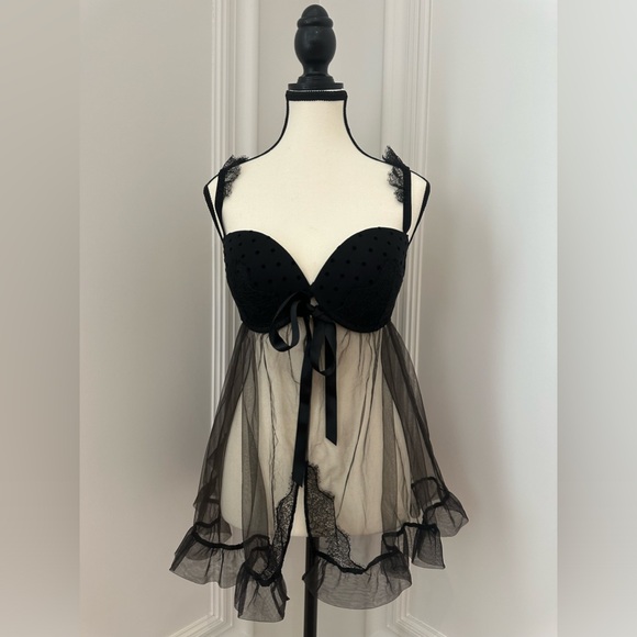 Victoria's Secret Other - Victoria’s Secret Sexy Sheer Babydoll Lingerie Intimate Sleepwear Slip Dress 36D